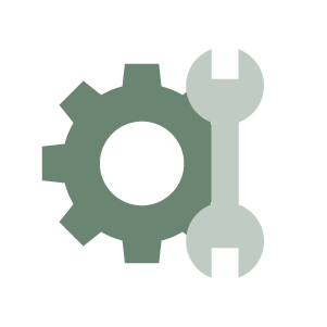 Gear and wrench icon